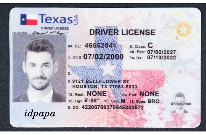 Buy Fake ID Online At IDPAPA One Of The Best Fake ID Websites   Texas Scannable Id Card 700x460 